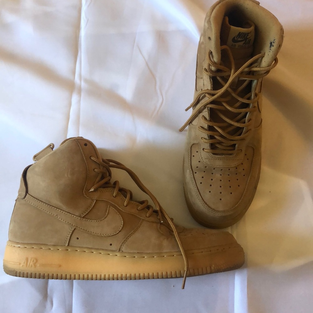 Nike Air Force ones wheat color way